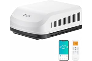 BZW RV-Air-Conditioner with 15000 BTU,RV-AC Unit Cooling Only,RV Air Conditioners Non-Ducted Installation with WiFi & Remote Control,Quiet All-in-One Unit and Easy Install RV AC with 110V（White)