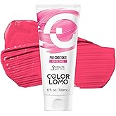 COLORLOMO Semi Permanent Hair Color - 6 oz Color Depositing Conditioner with Shea Butter & Almond Oil- Color Conditioner Depositing Hair Mask - Vegan, Paraben, Ammonia & Sulfate Free -Pink