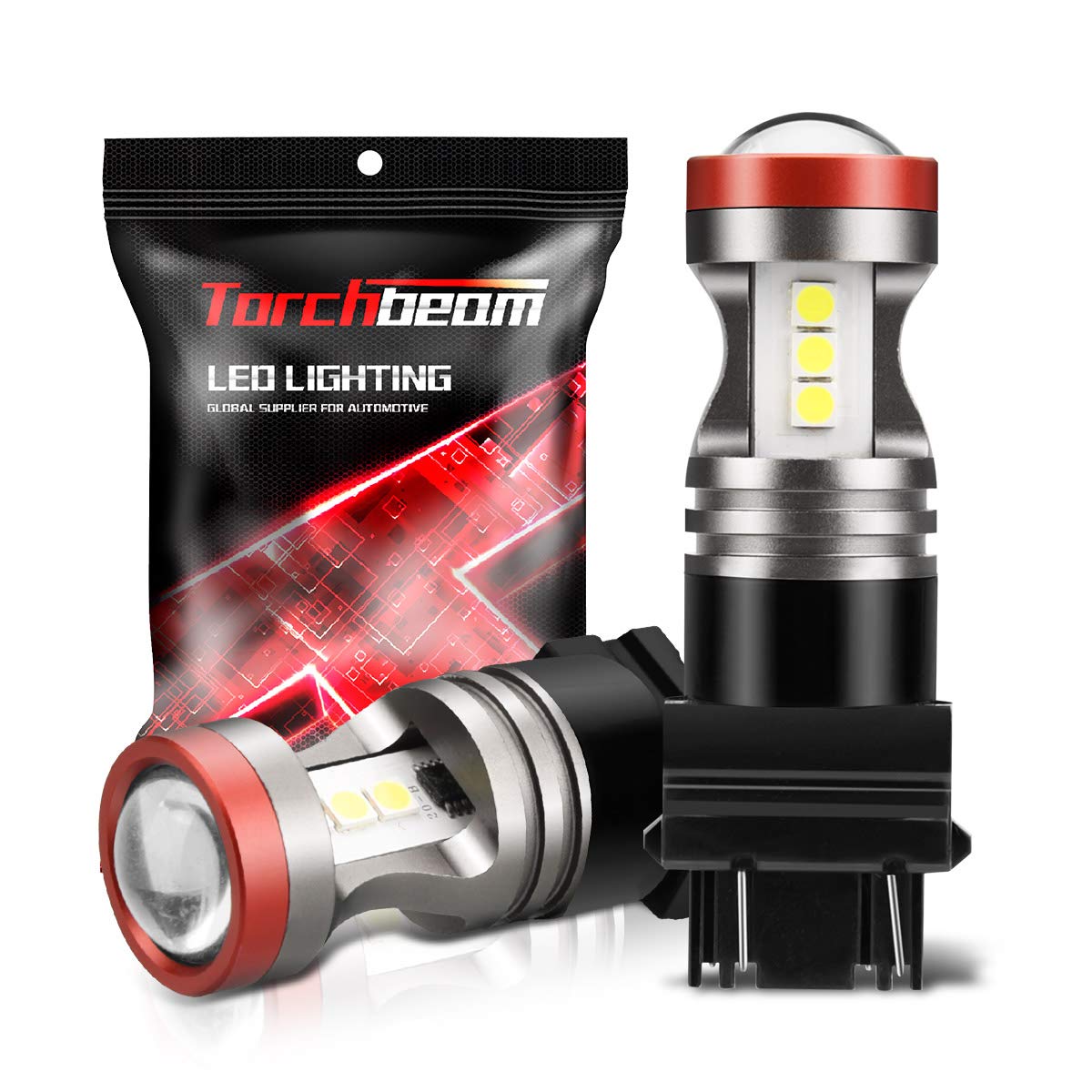Photo 1 of Torchbeam 3157 LED Light Bulbs 3600 Lumens with Projector Error-free For Reverse Back Up Lights DRL Brake Lights Fit 3156 3057 3056 4157 6500K Xenon White?Pack of 2?