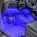 LEDGlow 4pc Blue LED Interior Footwell Underdash Neon Lighting Kit for Cars & Trucks – 7 Unique Patterns – Music Mode – 8 Brightness Levels – Auto Illumination Bypass Mode – Universal Fitmentthumb 2