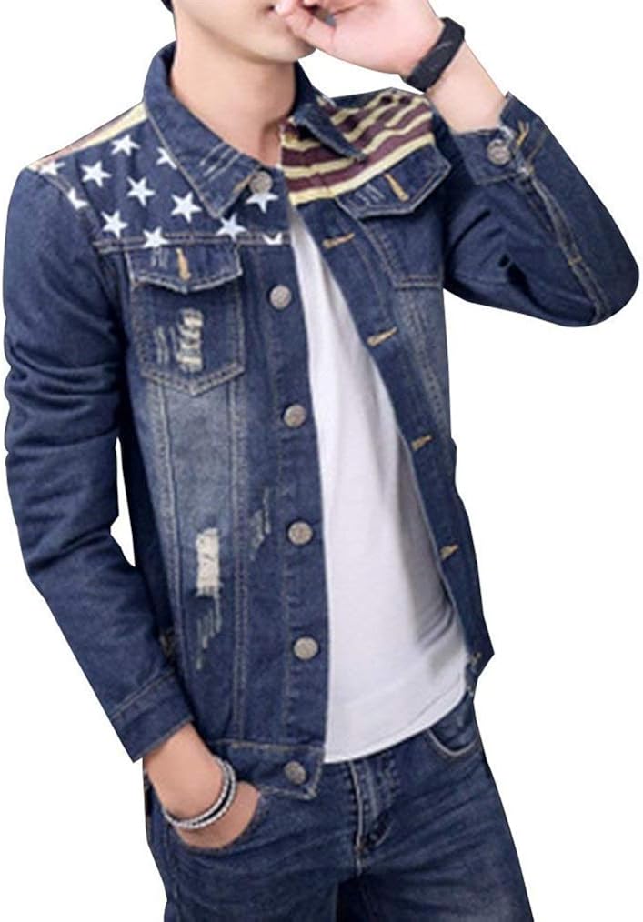 Chaqueta De Mezclilla De Chaqueta Hombres De Los Modernas Casual