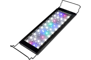 WATERREBIRTH WATER REBIRTH LED Aquarium Light, Full Spectrum Fish Tank Led Light with Aluminum Alloy Shell Extendable Brackets (12-18 in)
