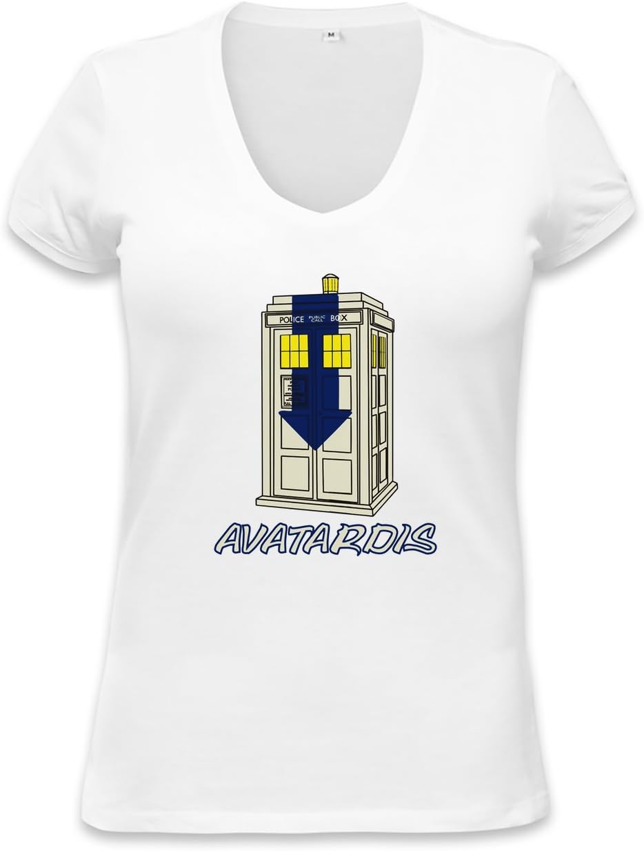 AvaTardis Dr. Who And The Last Airbender Womens V-neck T-shirt