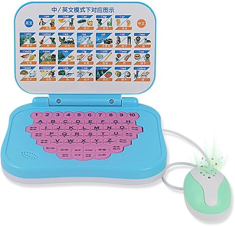 Amazon Co Jp Funpa 早期教育器 知育 おもちゃ 幼稚園 保育園 発音 英語 中国語 音楽 数字 学ぶ 子供ため 電池式 マウス付き プラスチック ブルー ホーム キッチン