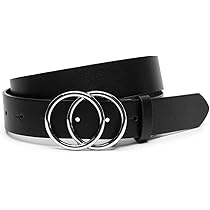 小物 OVY double belt (smooth leather) w deci Udekit Women's Leather Belt Double O Ring Soft Faux Leather