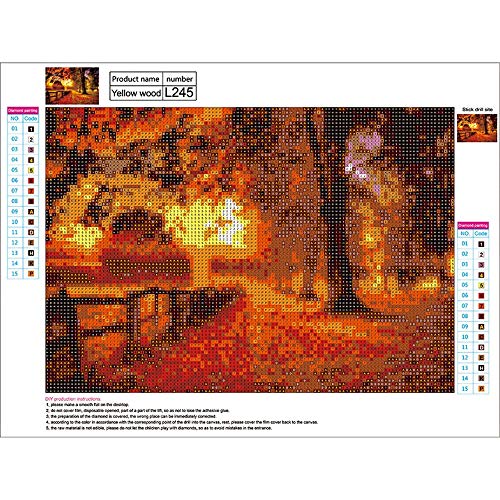 Usstore  5D Diamond Painting Full Drill,Handwork Perspective DIY Diamond Painting Cross Stitch Pictures Arts Craft Scenery for Home Decor Bedroom Living Decor Gift (E) - Thumbnail 3