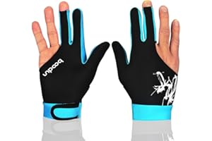 Anser M050912 Man Woman Elastic 3 Fingers Show Gloves for Billiard Shooters Carom Pool Snooker Cue Sport - Wear on The Right or Left Hand 1PCS