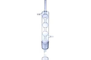 Laboy Glass Allihn Condenser Reflux for Soxhlet Extractor with 55/50 Joint 300mm in Jacket Length 405mm Overall Height Apparatus Organic Chemistry Lab Glassware