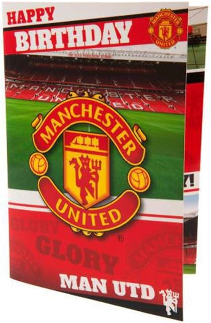 Amazon Com Footie Gifts Musical Birthday Card Manchester United F C Sports Outdoors