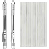Gutimore Round Soapstone Holder 2pcs Round Soapstone Pencils with 14pcs Soapstone Refills for Welding,Metal Fabrication, Construction, and Textile