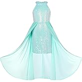 GRACE KARIN Girls Halter Neck Sequin Dress 6-14Y Kids Fancy Formal Party Christmas Sparkly Pageant Birthday Dresses