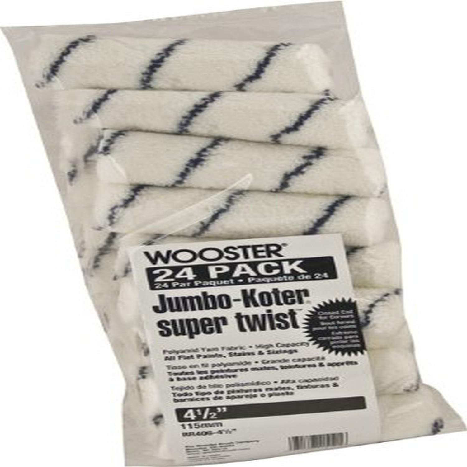 Wooster Brush RR4064 1/2 JumboKoter Super Twist Roller, 24Pack, 41/