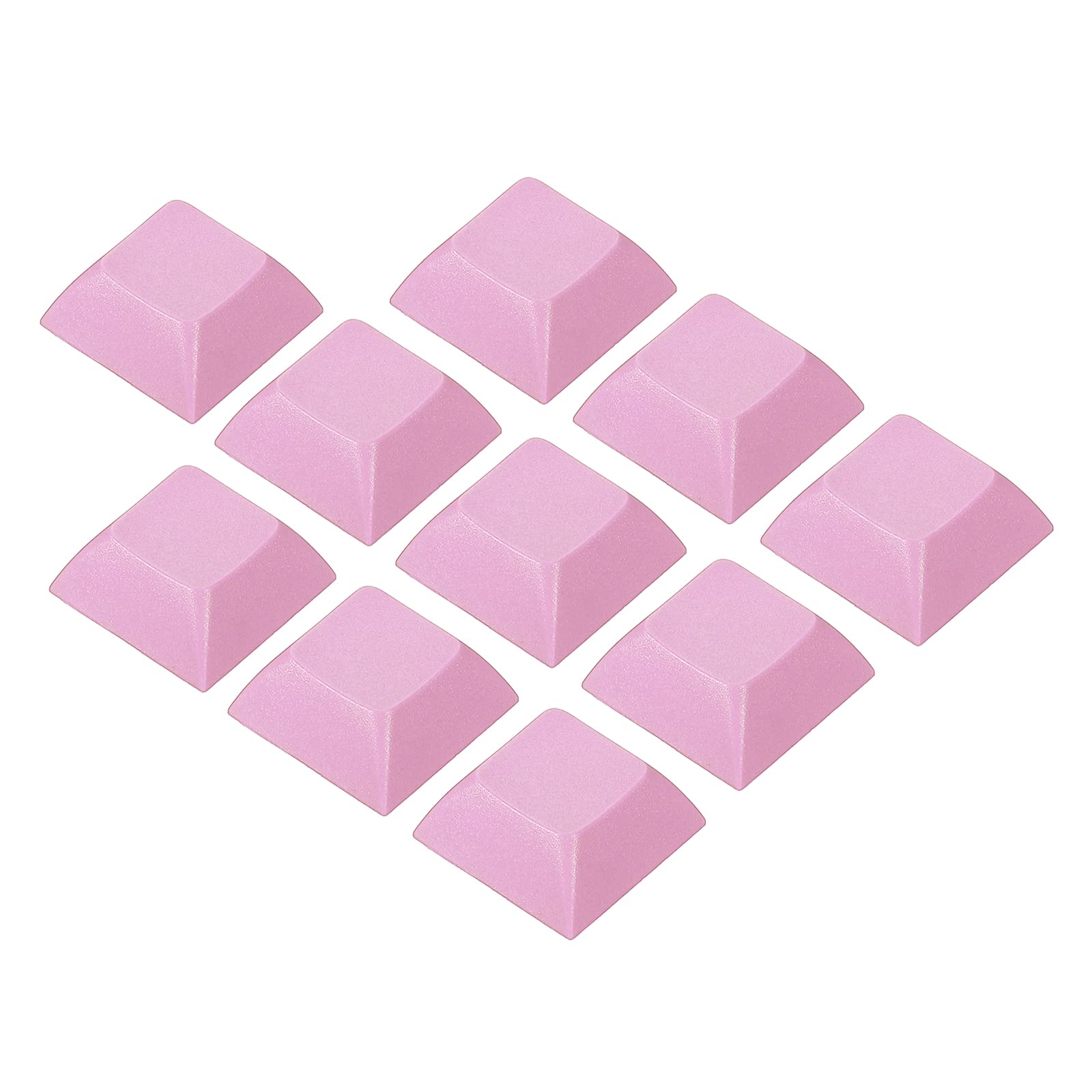 PATIKIL 1U Blank Keycaps, 10 Pack Universal PBT Keyboard Replacement Accessories for MX Mechanical Keyboard, Pink