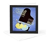 Greeting Card - Framed 1930s 2 Girls at Grand Piano