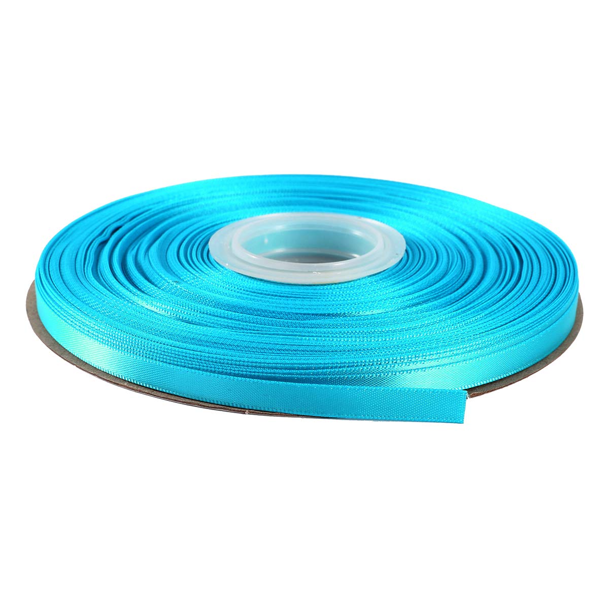 ITIsparkle 6mm Double Faced Satin Ribbon 45 Meters-Roll Set for Gift Wrapping Scrap Books Party Favor Hair Braids Baby Shower Decoration Floral Arrangement Craft Supplies, Turquoise Ribbon