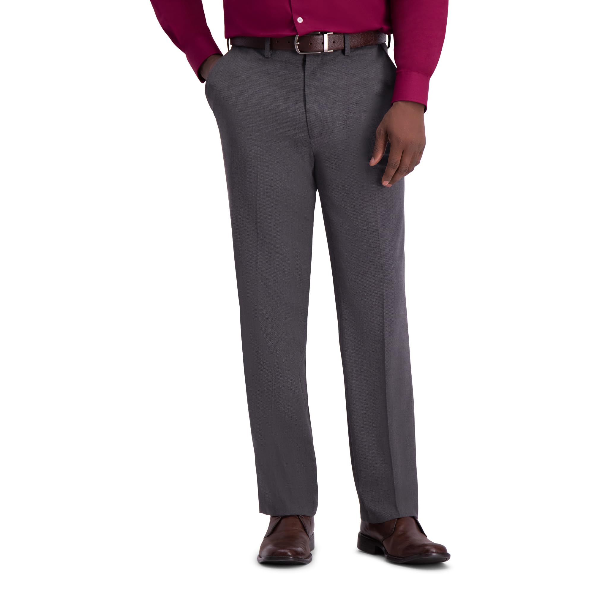 J.M. Haggar Men’s Suit Jacket, Dark Grey Weave Print, 40 Short