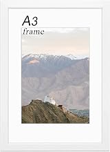 RUN HELIX A3 Wooden Frame with Plexiglass White 29.7x42 cm Wall Mount