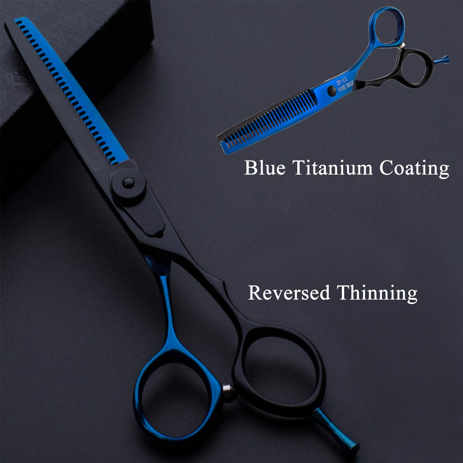 Professional Barber Hair Scissors 6 Inches Sharp Hair Shear Rainbow Titanium Coating Lightweight Haircut Shear for Men and Women : Beauty