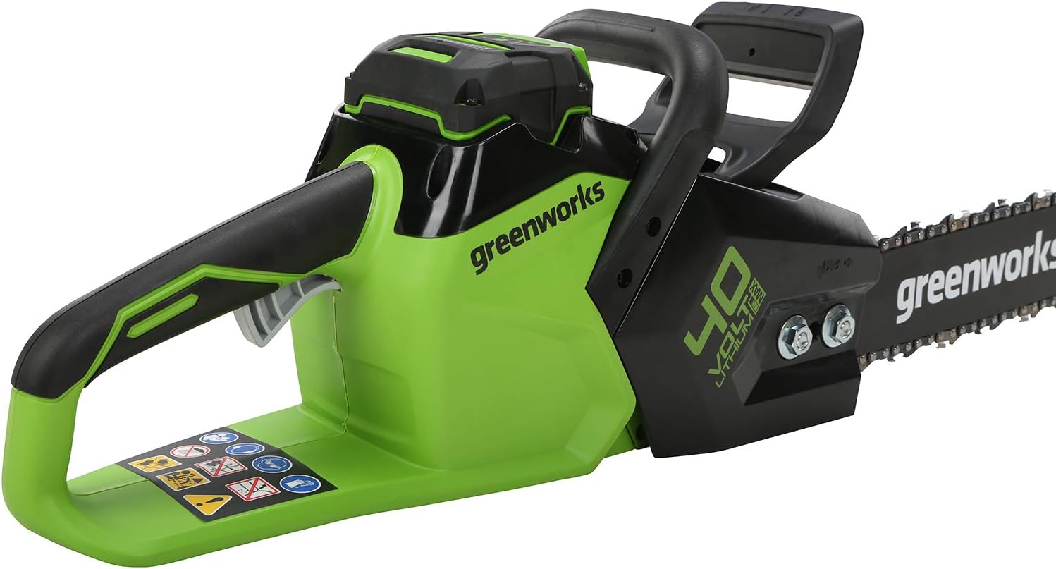 Greenworks GD40CS18 Cordless Chainsaw with Brushless Motor, 40cm Bar Length, 20m/s Chain Speed, 3.81kg, Auto-Oiler - Image 4