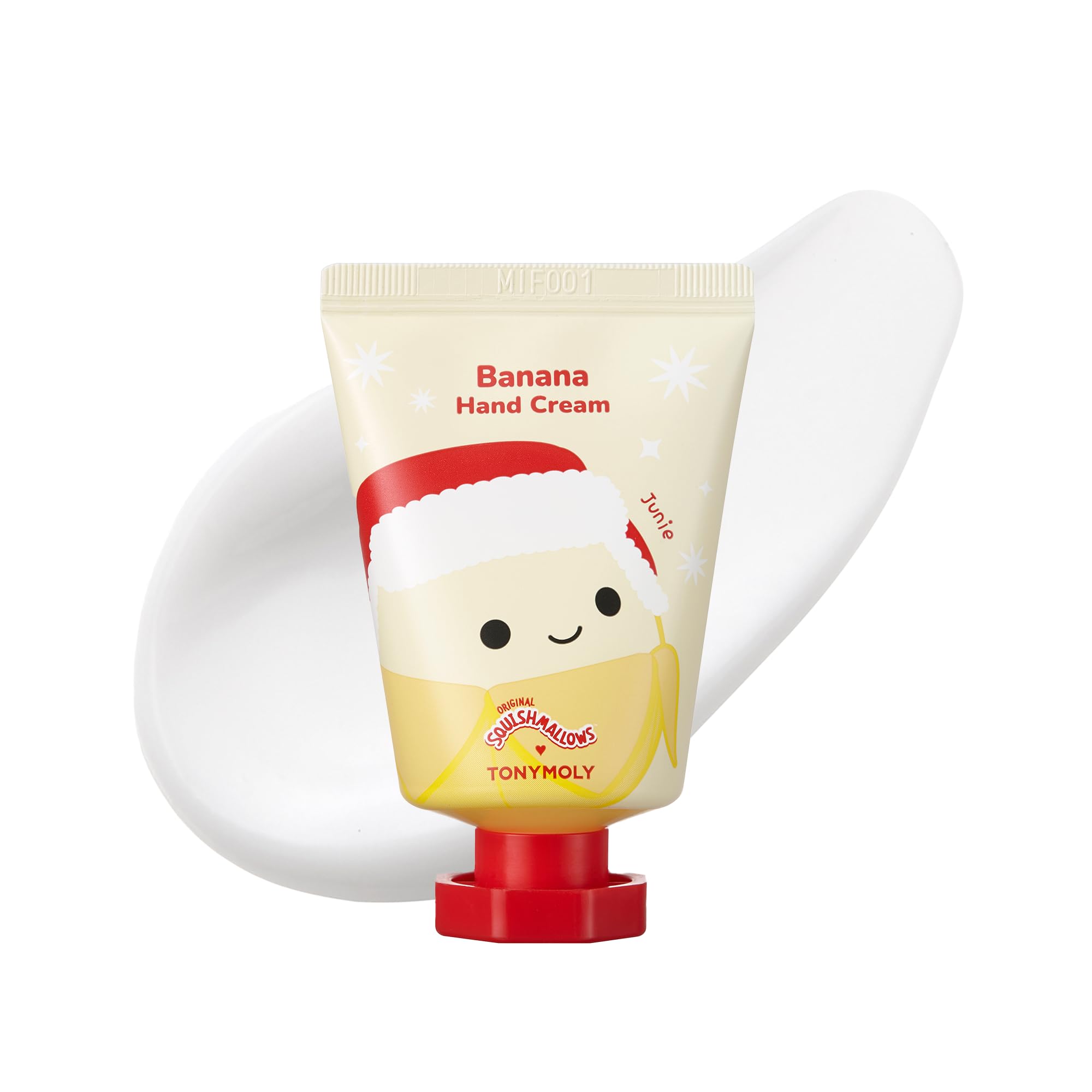 Photo 1 of TONYMOLY x Squishmallows Holiday Junie Banana Hand Cream – Nourishing Hand Lotion with Shea Butter & Vitamin E – Lightweight, Non-Greasy Moisturizer for Soft, Smooth Hands, 1.01 fl oz