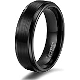 TRUMIUM 4mm 6mm 8mm Tungsten Rings for Men Women Silver Blue Rose Gold Plated Black Tungsten Wedding Band Matte Brushed Finish Comfort Fit Size 4-15