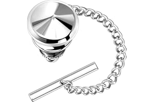 AMITER Shiny Tie Tack Clip for Men Square Tie Pins - Necktie Pin Best Gifts for Wedding Business Formal