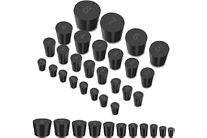 ALERIC 26 Pack Solid Rubber Stoppers - 11 Assorted Sizes Stopper Plugs, 000# - 8# Sizes Rubber Plugs for Flask, Lab Plug Holes, Test Tube