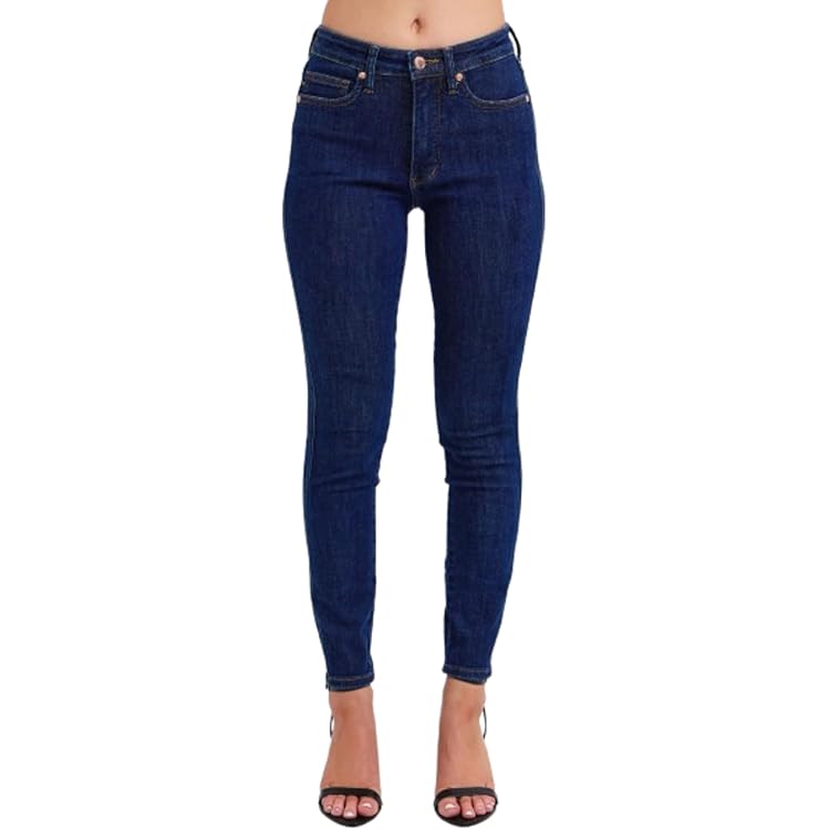 Judy Blue Women's High Waist Skinny Jeans with Handsanding 82253