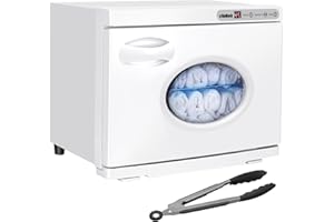 ROMECH 23L Hot Towel Warmer Cabinet, Professional Towel Heater with LED Temperature Display Setting, Extra Large Capacity Towel Warmers for Spa Massage Salon Home (White, 23L)