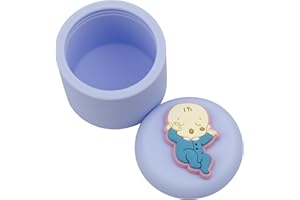 SUTANALE Tooth Fairy Box, Cute Silicone Tooth Keepsake Box, Waterproof Tooth Holder First Tooth Fairy Gifts for Boys Girls Kids Birthday, Baby Shower (Blue04C)