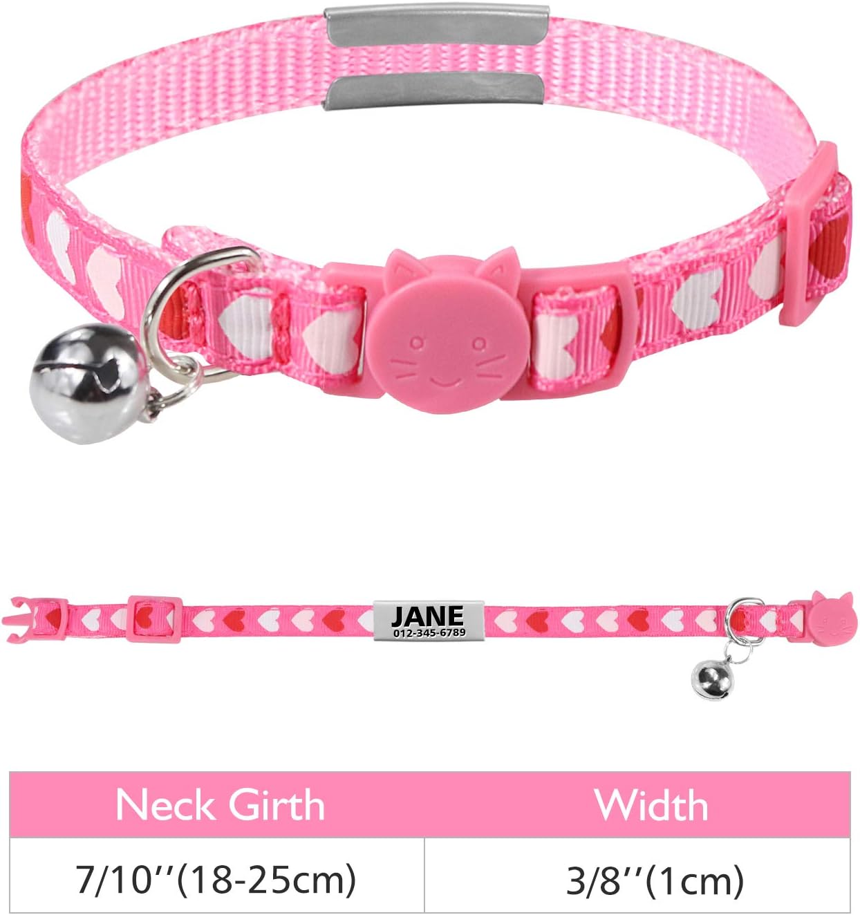 personalised quick release cat collar