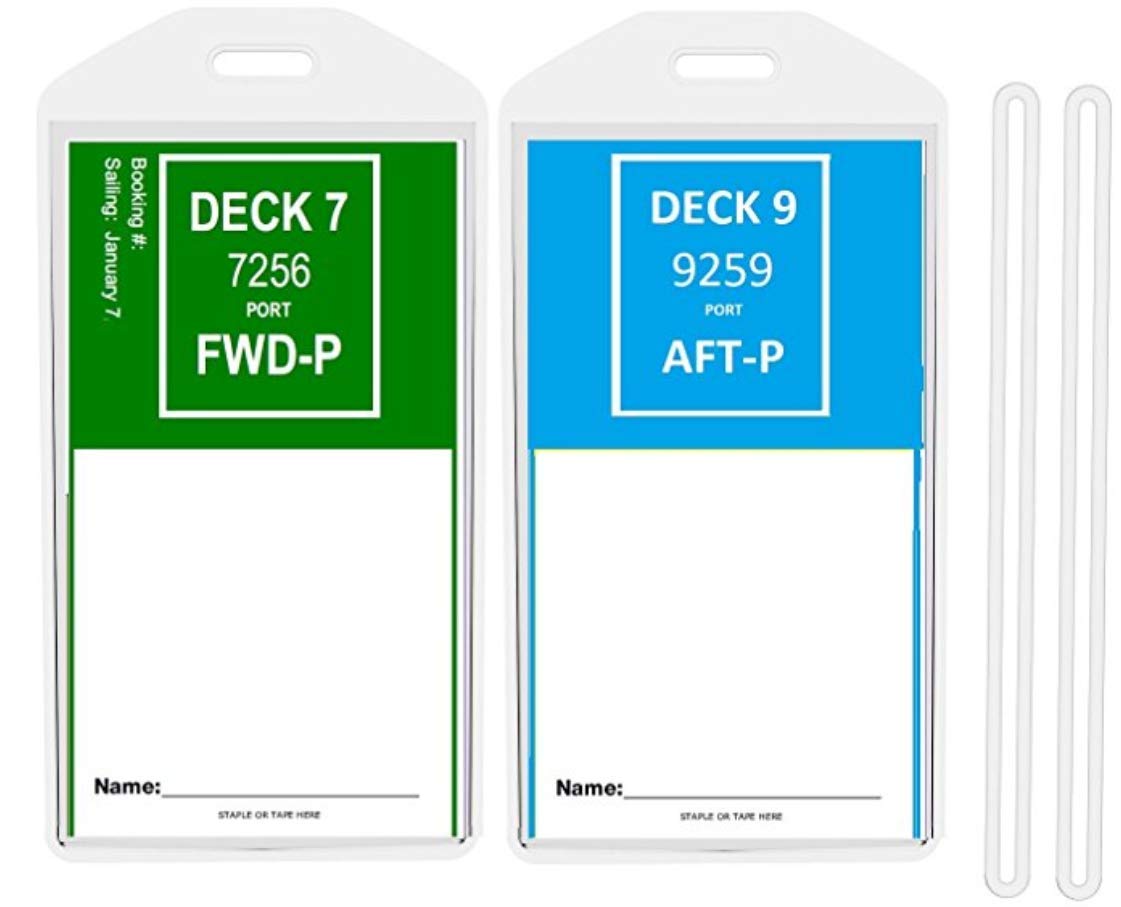 Cruise Ship Luggage Tags Clear Thick PVC Cruise Tags (4 Pack - Clear