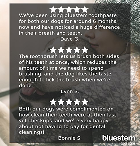 Dog Toothbrush and Toothpaste : Chicken Flavor Tooth Paste with Tooth Brush for Dogs & Cats. Teeth Brushing Cleaner Pet Breath Freshener Oral Care Dental Cleaning Kit. Tartar & Plaque Remover Brushes