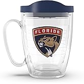 Tervis Made in USA Double Walled NHL Florida Panthers Insulated Tumbler Cup Keeps Drinks Cold & Hot, 16oz Mug, Primary Logo