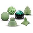 Physical Therapy Pain Relief Massage Ball Set for Trigger Point Release - Myofascial Release Tool & Deep Tissue Massage Set of 6 Pieces - Lacrosse, Spiky, Hand Roller & Mountable Self Massage Ball