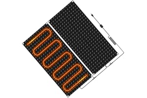 Heated Snow Melting Walkway Mat, Non Slip Rubber Heated Mat with Power Cord, 2 in/h Speed Snow and Ice Heated Pad for Winter 