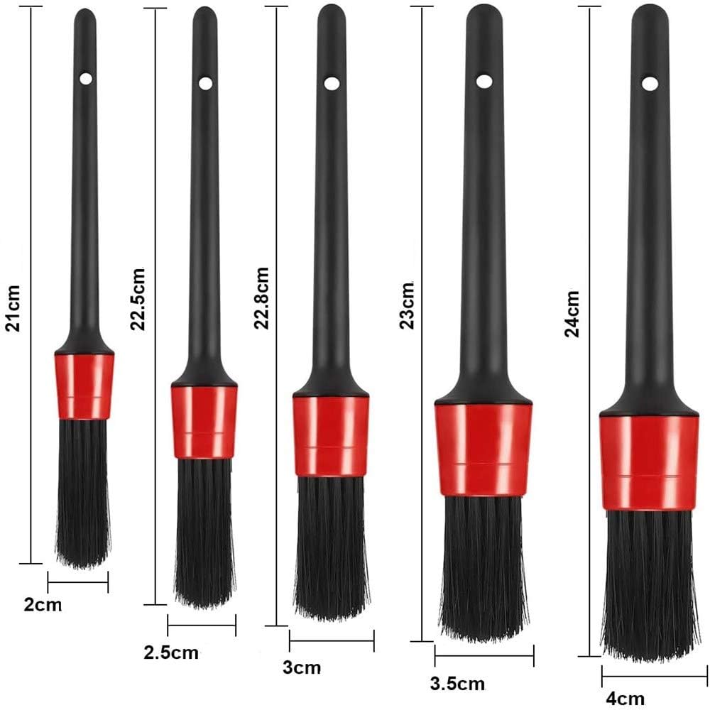 5 Pack Car Detailing Brushes,Automotive Detail Cleaning Brushes for