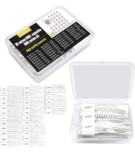 0805 SMD Capacitor Assortment X7R X5R, 100pf, 1nF, 10nF