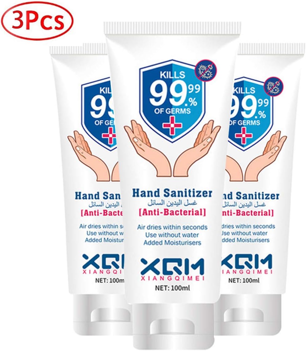 Speed Dry Hand Sanitizer, Disposable Hand Sanitizer Gel, Liquid Hand Soap Hand Wash Gel Advanced Hand Sanitizer Travel Portable Mini Hand Sanitizer Gel (3PCS100ML)