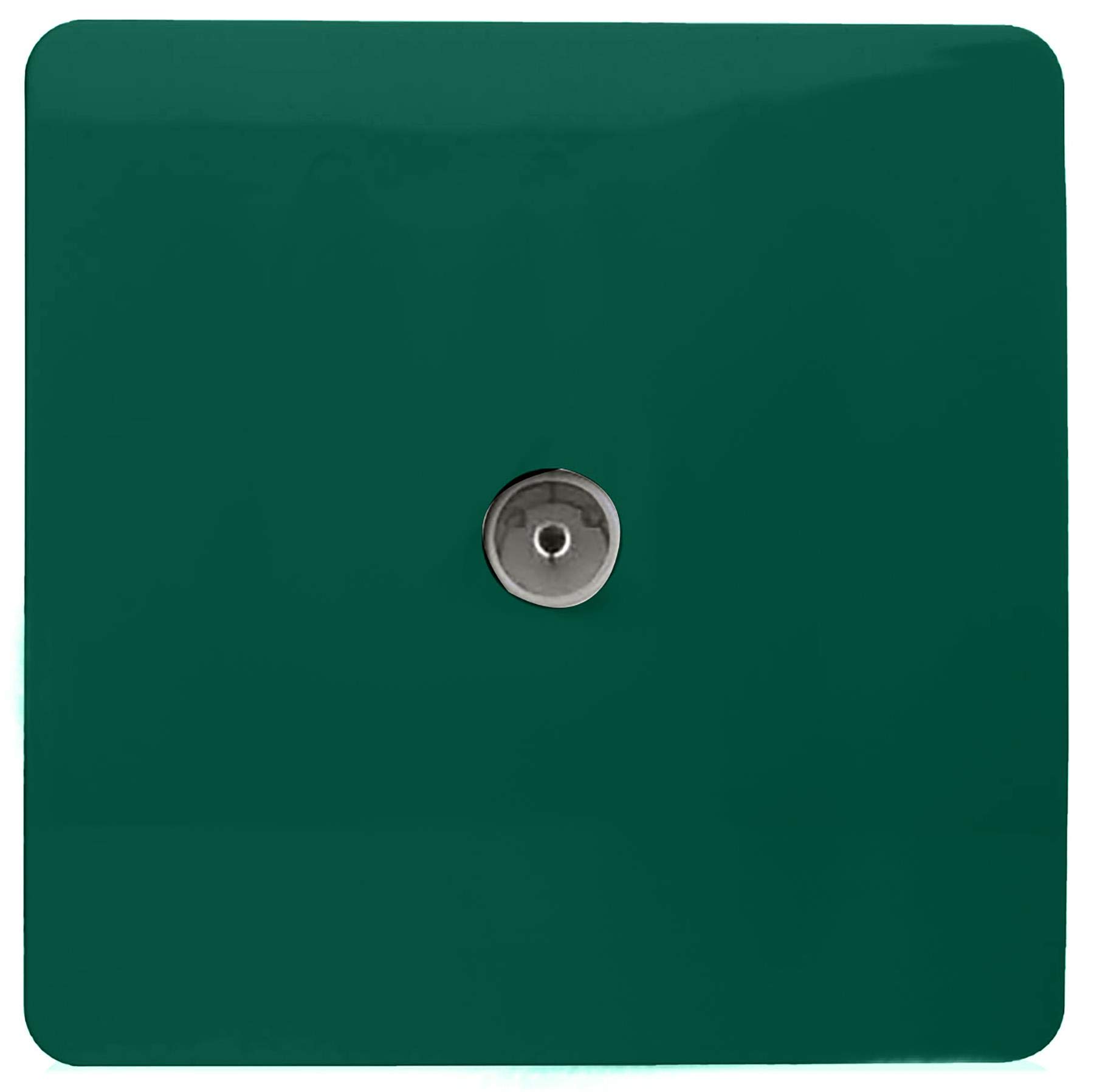 Trendi Artistic Modern Glossy Tactile TV Socket Dark Green