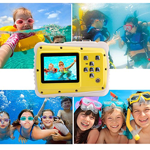 Powpro-Kfun-PP-J52-Underwater-Action-Camera-Waterproof-Dustproof-Kids-Camera-Camcorder-5M-Pixels-Yellow