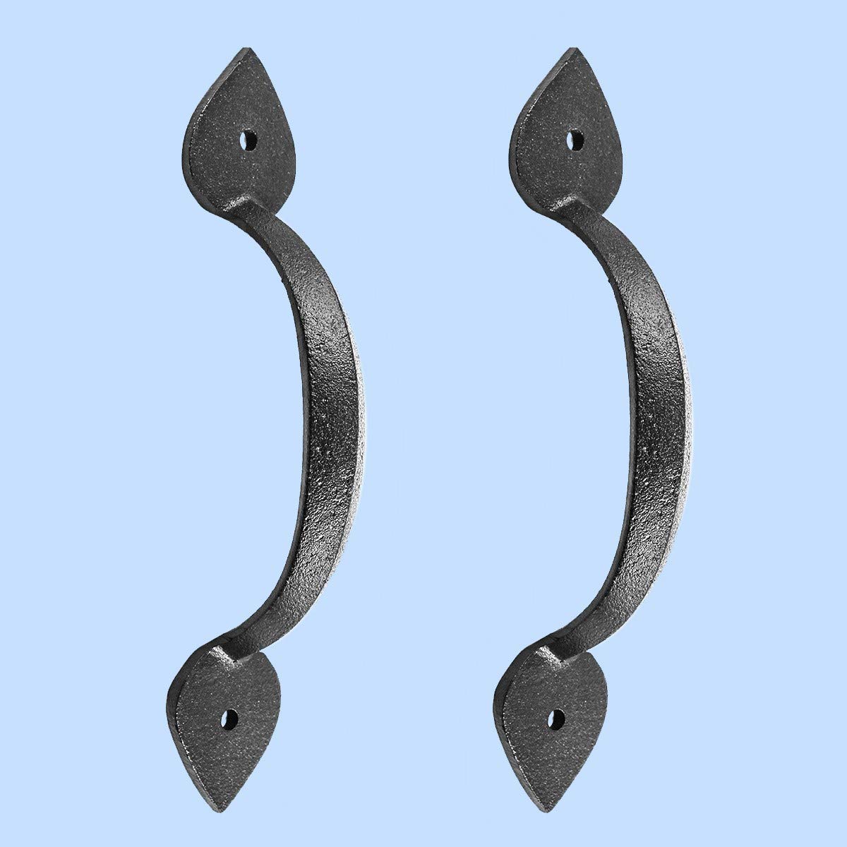 Black Wrought Iron Pull For Drawer Or Door Heart 6 785in H Set Of