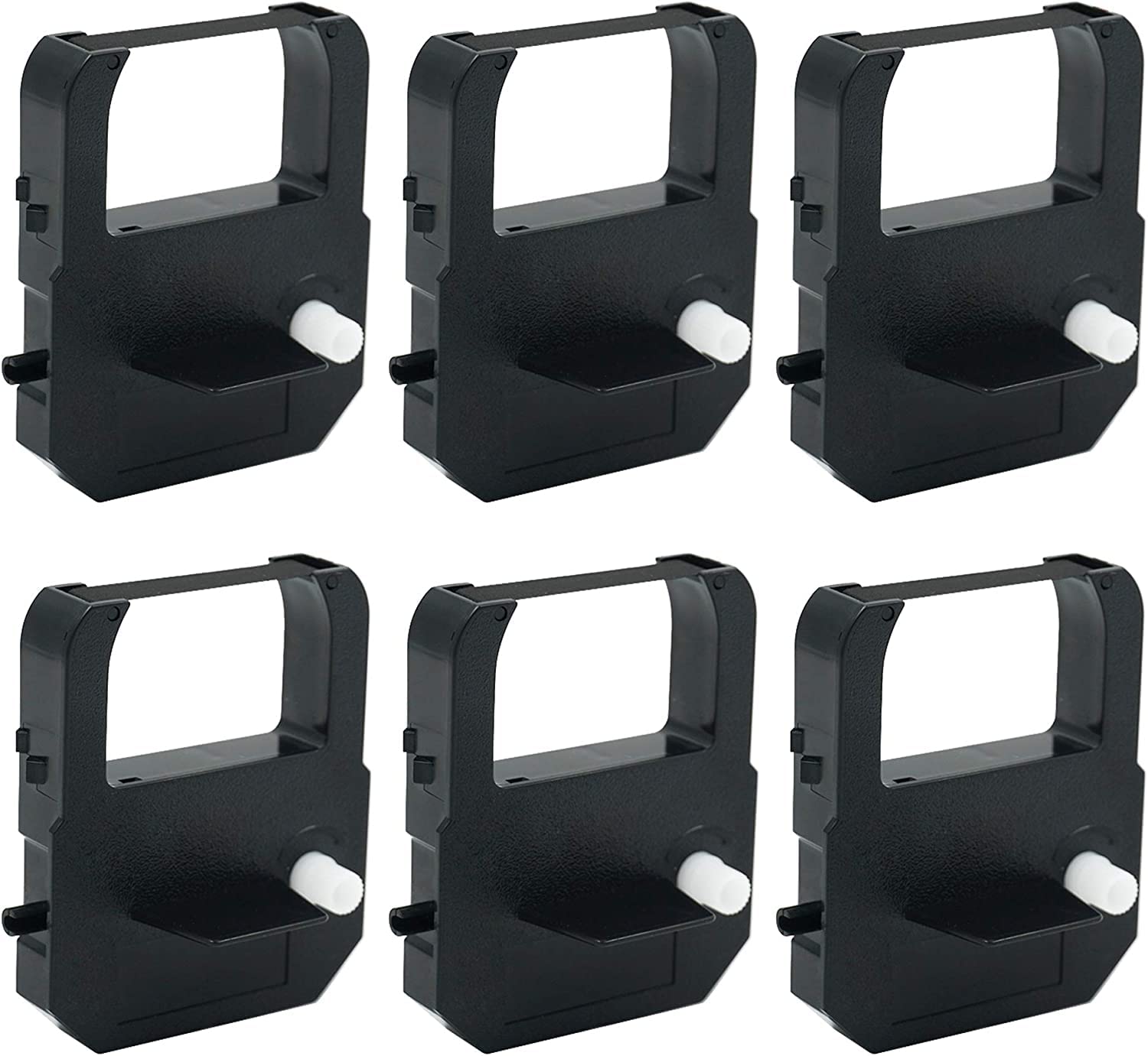 Printerfield Compatible Time Recorder Ribbon ST10 (6 Pack) for Seiko Precision TP-10 TP-15 TP-20/ for Seikosha ST10 ST-10 for Acroprint 175 ES700 ES900 - Black