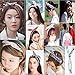 Tvoip 15PCS Vintage Broken Flowers Star Stripe Color 3 Styles Colors Lovely Girls Lady Rabbit Bunny Ear Ribbon Hair Band Wire Elastic Headband Wire Scarf Hair Accessories (random color)