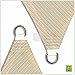 ColourTree 24' x 24' x 24' Beige Triangle CTAPT24 Sun Shade Sail Canopy Mesh Fabric UV Block UPF50 - Commercial Heavy Duty - 190 GSM - 3 Years Warranty ( We Make Custom Size )