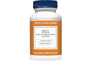 The Vitamin Shoppe DGL (Deglycyrrhizinated Licorice) 760MG, Stomach Soothing Herbal Supplement (100 Chewable Tablets)