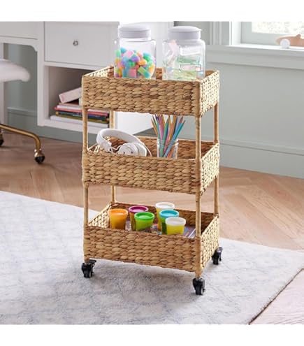 Amazon.com: WKSPOO 3-Tier Rattan Storage Rack, Hand-Woven Storage