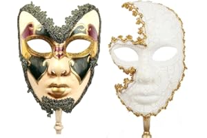 YU FENG Cosplay Masks Venetian Musical Carnival Mardi Gras Masquerade Mask On a Stick Party Fancy Dress