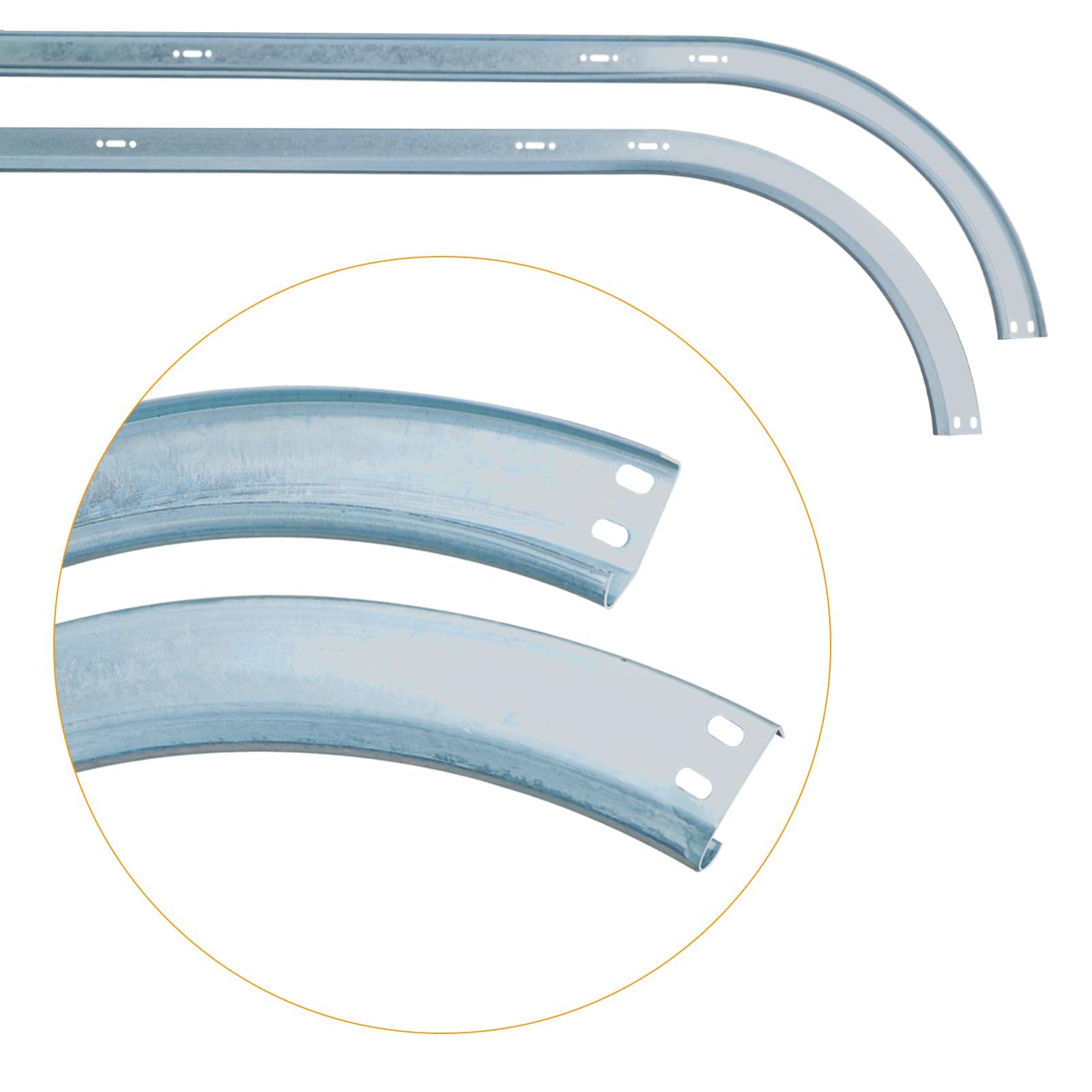 Photo 1 of ***SIMILAR ITEM***LAJIAOZ Garage Door Horizontal Tracks Pair, 12" Radius Curved Tracks for 7ft High Garage Doors, Heavy Duty 2" Roller System Track Set, Residential & Commercial Replacement Parts(Left/Right, TL=8.5FT)