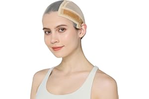 Xiushumyi Wig Cap Lace Wig Grip Cap for Keeping Wigs in Place Wig Cap with Grip Band Make Your Wigs Glue Free Non-Slip Wig Caps for Women (Nude, M)